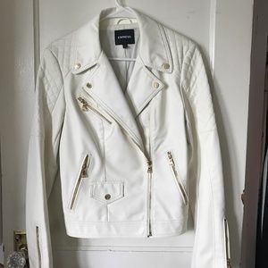 Express Faux White Leather Jacket